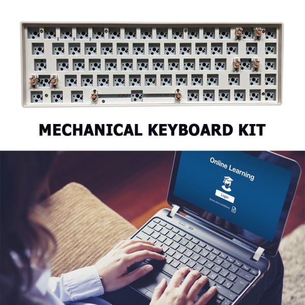 TESTER68 Trådløst Bluetooth-tastatur Hot Swap Mekanisk Tastatursett Gamere 2.4G DIY For 3/5 Pin Bryterakselbase 68 Taster With Red switch