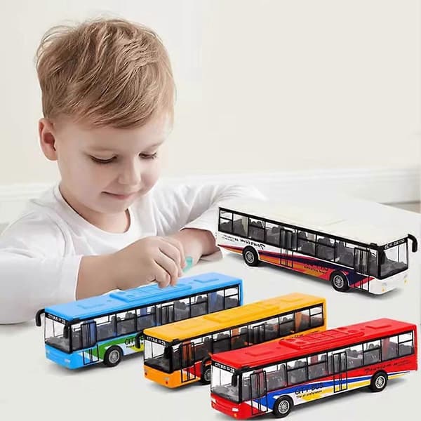 Legetøjsbus Træk Tilbage Legetøj Trykstøbte Biler Legetøjsbus Legetøjsmodel 15CM/ R6T8