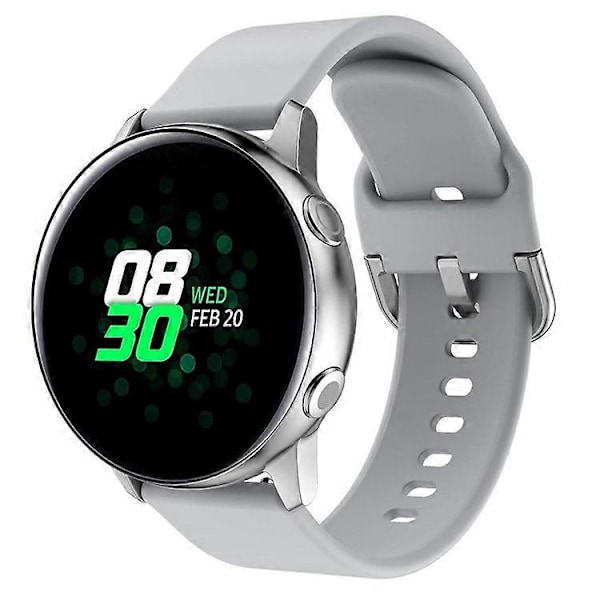 20 mm firkantet spænde silikone smart watch rem kompatibel med GarminMove Luxe/Move Style/Move 3 Grey