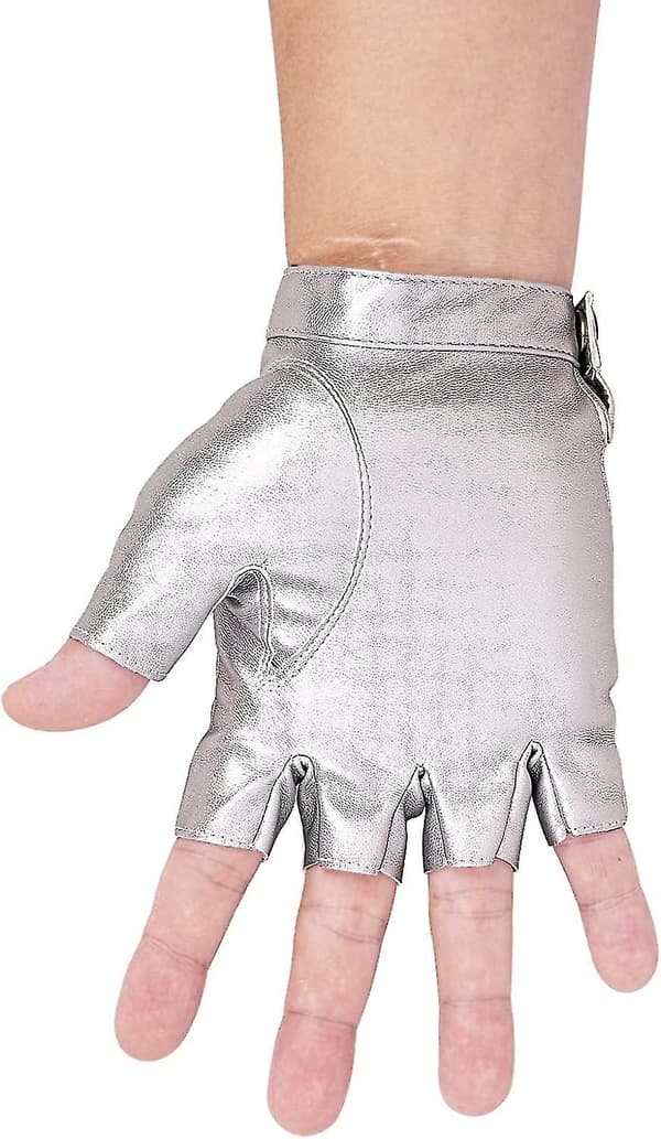 Herre PU Lær Punk Halv Finger Snap Performance Hansker