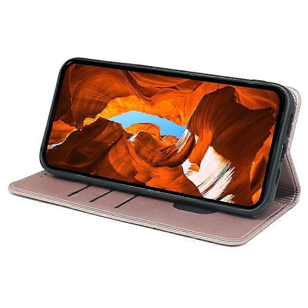 Kompatibelt för HMD Pulse / Pulse+ Fodral Plånbok Läder Telefonskal Lyckoklöver Prägling PinkGold
