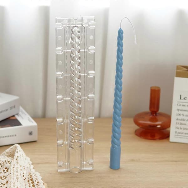 3D vridd langstrakt stearinlys plastform DIY unik duftlysform