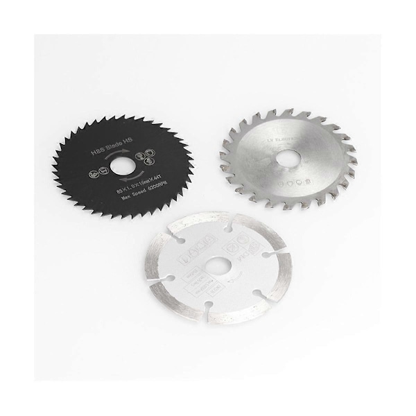 Mini pyörösahanteräsarja 4 kpl 85 mm timanttisahanterä leikkurille metallin alumiinin leikkaus HSS/ Cutt