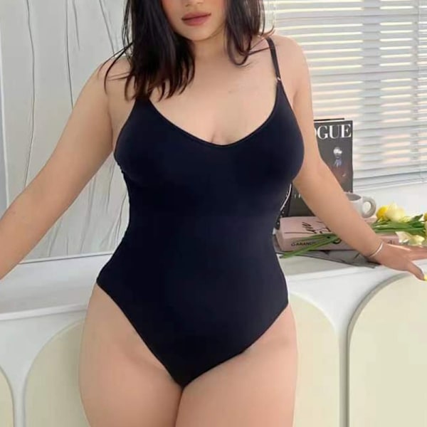 Dame Gymnastik Sport Høj Talje Butt Lifting Bodysuit Sexet Rygløs Bodysuit A-BN XL