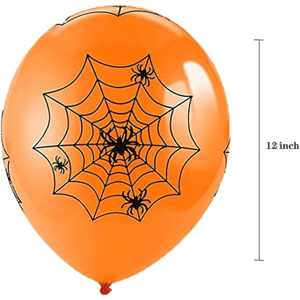 60 kpl Halloween-ilmapallot 12 tuumaa oranssi musta valkoinen jättiläinen pelottava Halloween lateksi ilmapallot koristeet Halloween-juhliin