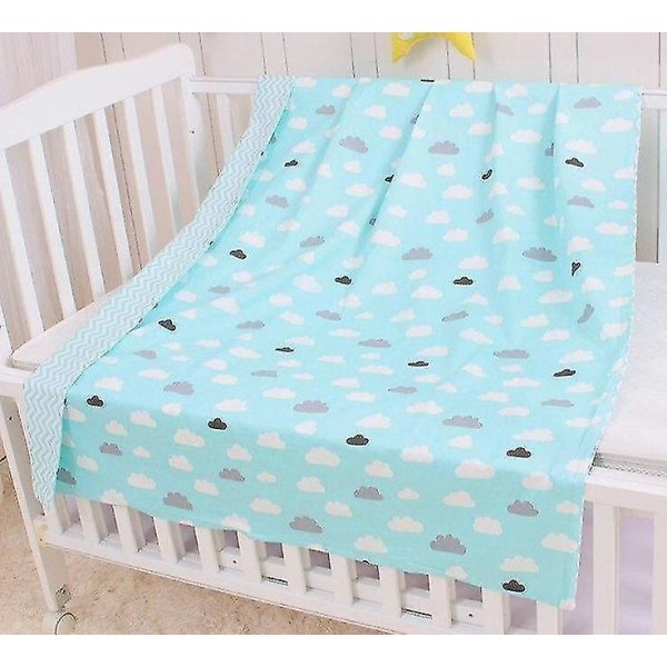 Painettu puuvillainen pehmeä vuodevaatesetti - hengittävä peittopäällinen H
