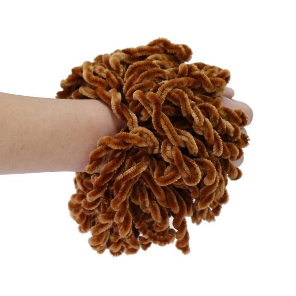 1 stk. Muslimsk Kvinder Fluffy Velvet Hijab Scrunchies Ensfarvet Simpel Stor Hårring