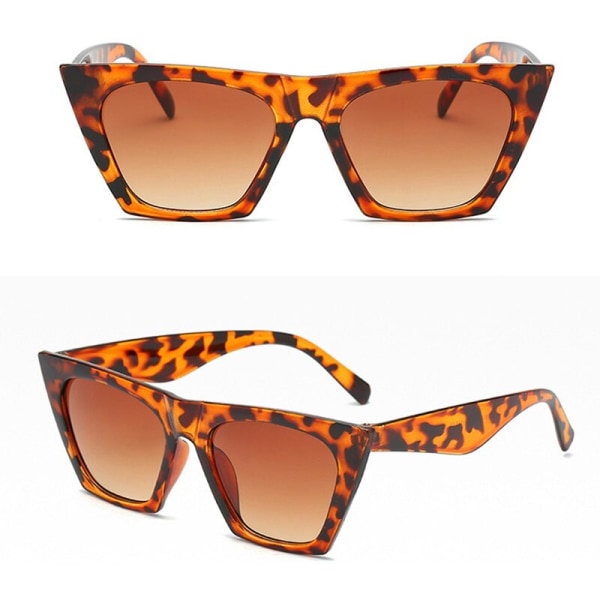 Dam Nya Cat Eye Solglasögon Unisex Retro Fyrkantig Ram Oversized Glasögon UV401 Chroma Glasögon Reseglasögon Red Style2