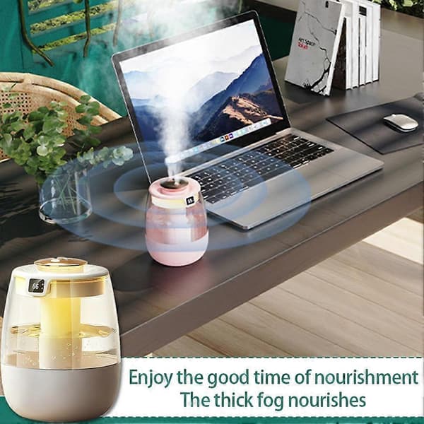 1300 ml USB-luftfukter for soverom Ultralyd kjølig tåke LED-luftfukter White