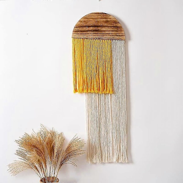 Makramé Väggbonad, Boho Dekoration, Chic Väggmatta, 75*25cm RBF