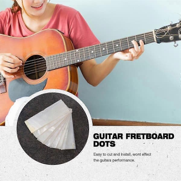 10 st Inläggningsmaterial Skal Rektangel Inläggningsmaterial för Gitarr Gitarr Greppbräda Prickar