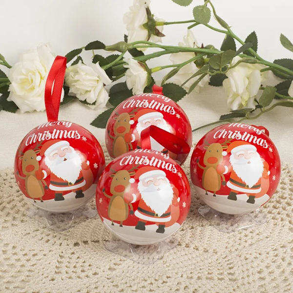 Julgransprydnad Hänge Fairy Ball Julgodis Presentförpackning Kreativt Hänge Järnkula Julartikel Atmosfär Hänge Style F 6.8cm  2pcs