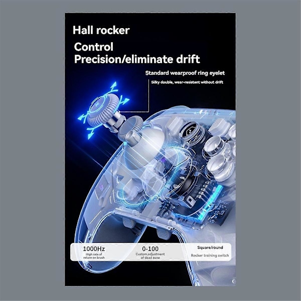 K10 Spelkontroll med Laddningsstation RGB Hall Effect Joystick Trigger för Switch/PC Orange