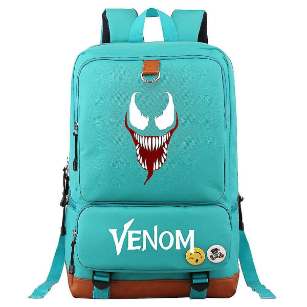 Suurikapasiteettinen reppu, jossa Venom Print -koululaukku teini-ikäisille (2-39) Lake Blue