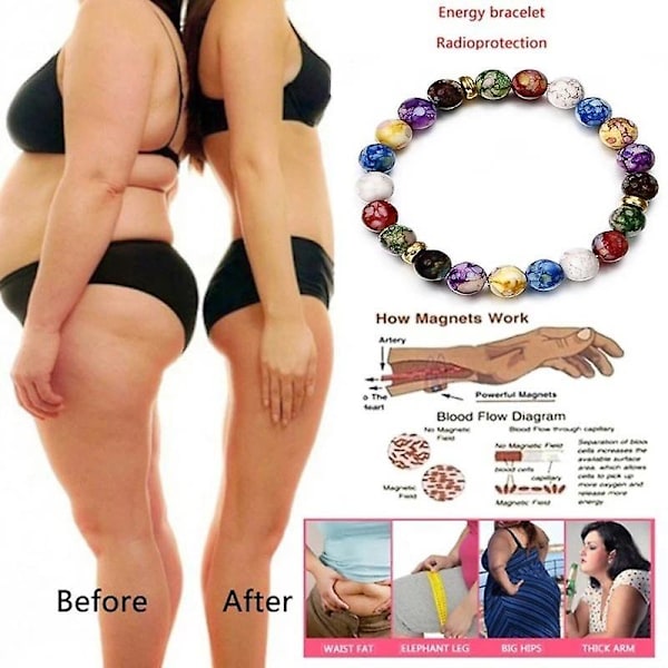 7 Chakra Naturlig Sten Armbånd Flettet Lava Armbånd Mænd Kvinder Justerbart Armbånd style 1