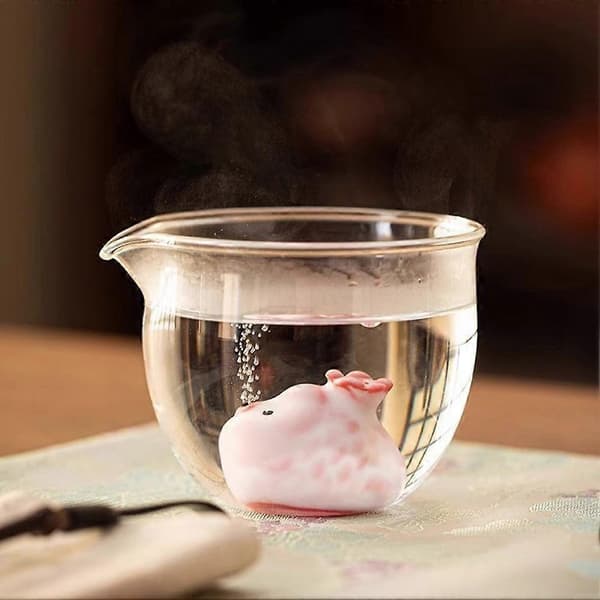 Pink Keramisk Ornament, Internet Berømt Boblefisk Kæledyr Tebowle C9D6 B