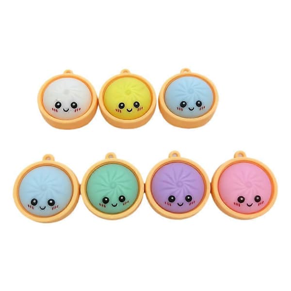 Dumpling Nøglering - Sprød Lyd Cremet Stressaflastende Fidget Clicker Nøglering A