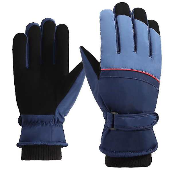 Vinter Herr Outdoor Sport Ridning Batteribil Motorcykelhandskar S-xl Black L