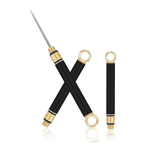 3 stk. Bærbare Titanium Tandstikkere, Metal Tandstikker med Beskyttende Holder, Mini Rustfrit Stål Too