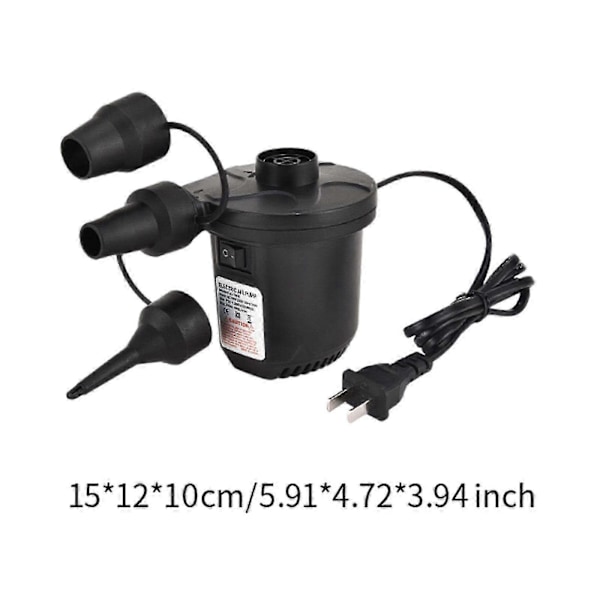 Elektrisk luftpumpe for ballonger, oppblåser og deflator for luftmadrass, sofa, Valentinesdusj
