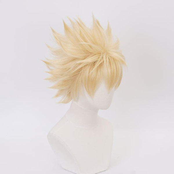 Anime My Hero Academia Cosplay Paryk Gul Kort Hår Bakugou