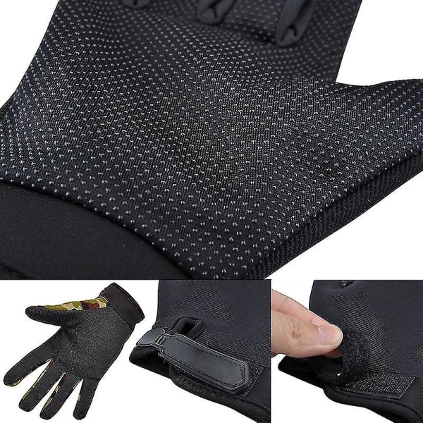 Täysikokoiset talvikäsineet ulkoiluun, liukueste, kalastus, urheilu, miesten käsineet pyöräilyyn M-xl Black L