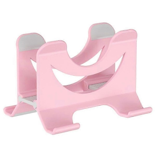 Vertikalt Laptopställ Skrivbordshållare Notebook Dock Utrymmesbesparande För /// För Chrome Book Rosa