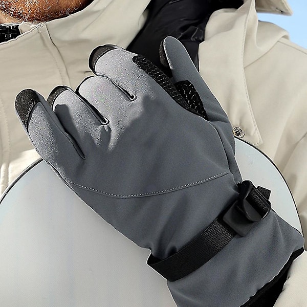 Hiihto Lumikäsineet Talvi Lämpimät Thinsulate Vedenpitävät Kosketusnäyttö Ulkoilu Tuulenpitävät S-xl M