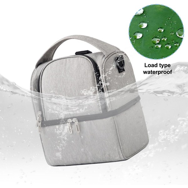 Stor kapasitet dobbeltlags melkepose bak tørr og våt separasjonspose White XL