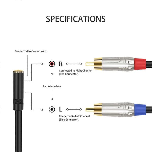 3,5 mm til lydkabel hun til hann Y-splitter