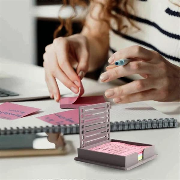 Note Template Sticky Note Holder med Skabelon Note Holder Note Dispenser Holder til Skrivebord