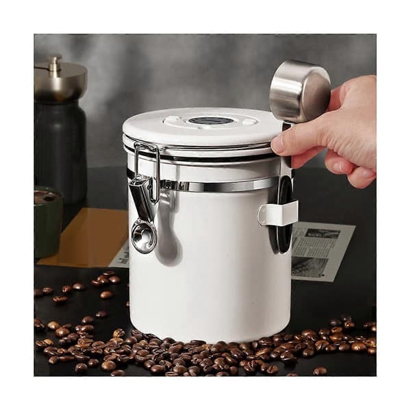 Kaffebeholder i rustfritt stål Kaffebønneboks Forsegling Kaffefylling Matlagringsbeholder