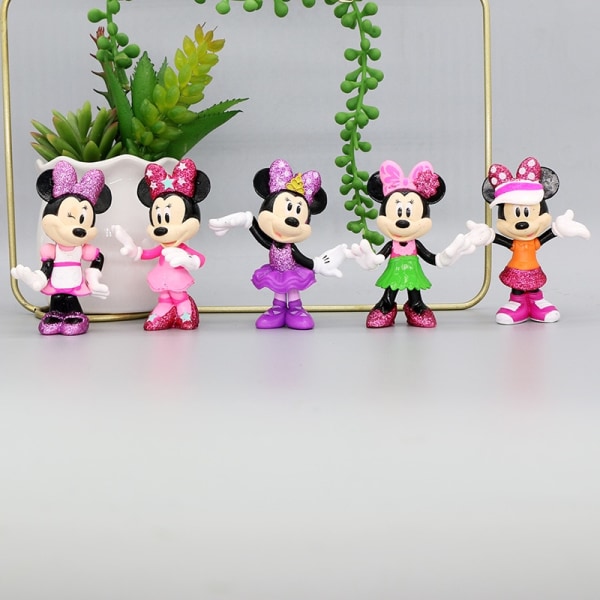 5 stk. Disney Mickey Mouse Figur Mickey Minnie Anders And Andersine