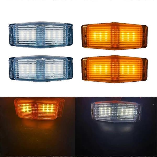 2 stk. LED Markeringslys Front Dobbel Brenner Indikatorlampe For Man Lastebil Front Grill Lys A