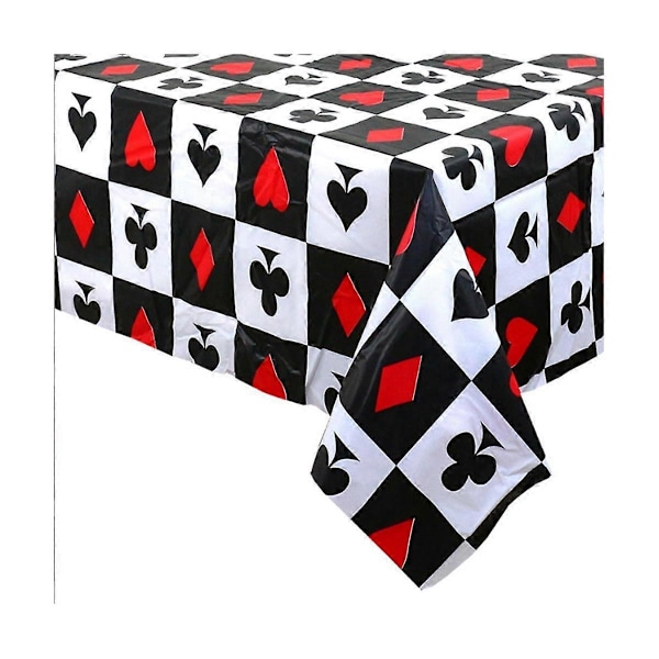 3-osainen pöytäliina, kertakäyttöinen pöytäliina, pokeri, kasinobileet, jalkapallo, baseball, rugby, 137 cm x 274 cm