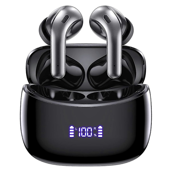 BX-15 Trådløse Bluetooth-ørepropper, In-Ear Sportshodetelefoner, Svart