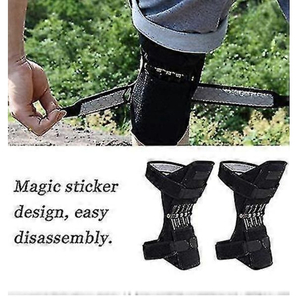 Knä Booster Ledstöd Knäskydd Sportstöd Benled Minska Smärta Fjäder Elastisk Kraft För Knäböj Klättring -Aya
