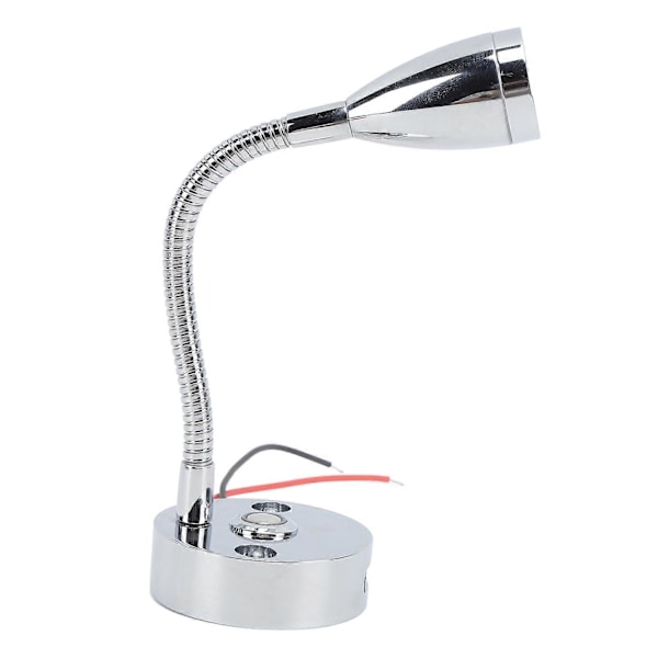 RV Læselampe LED Krom Indendørs Sengelampe Båd Yacht USB 3 Justerbar Lysfarve Touch Lampe DC12 til 24V