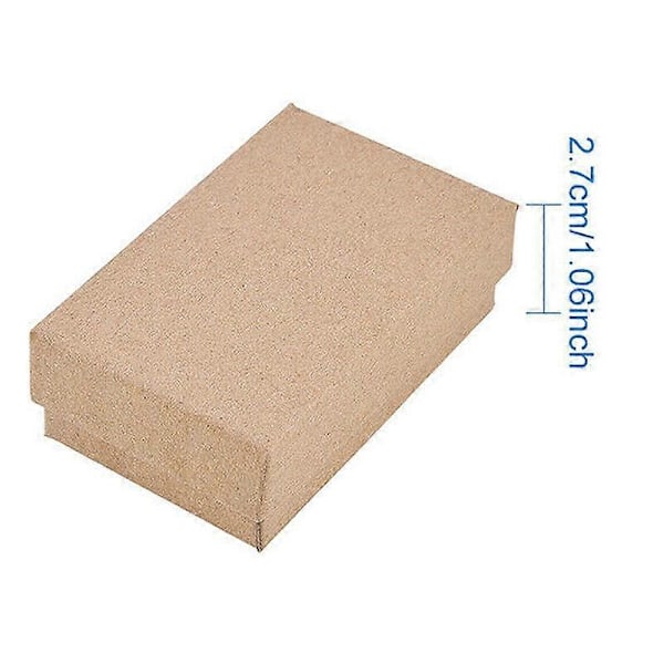 24 st Kraftpapper Presentförpackning Liten Kraftpapper Smyckeskrin Handgjord Kartongförpackning Presentförpackning Bröllop