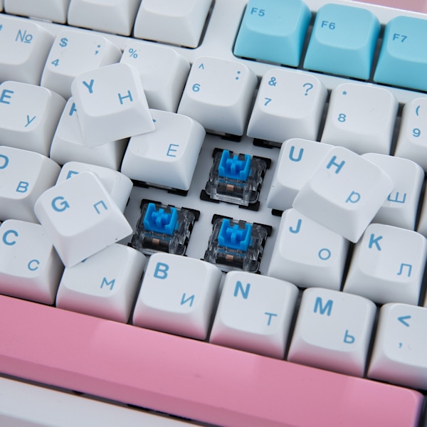 Gaming Mekanisk Tastatur Russisk LED Bakgrunnsbelyst 96 Taster Kablet Knapp Bærbar Mekanisk Tastatur for Bærbar Datamaskin PC Gamer Black