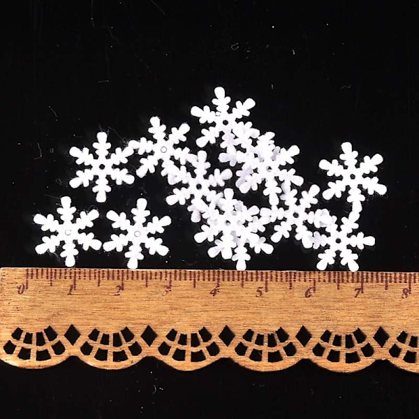100 stk. 10-30 mm Hvit Filt Snøfnugg Juleklistremerke Ikke-vevd Patch Applikasjoner Håndverk Fest Diy Scrapbooking Dekor Cp2767 13mm