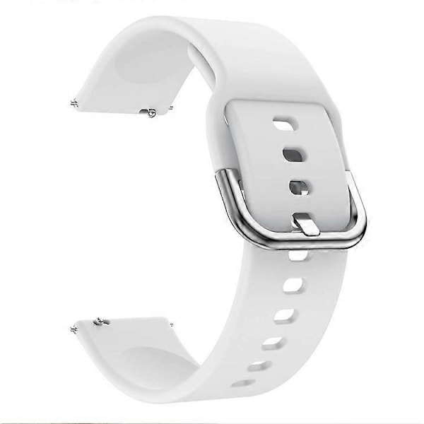 20mm Fyrkantigt Spänne Silikon Smart Klockarmband Kompatibelt För GarminMove Luxe/Move Style/Move 3 White
