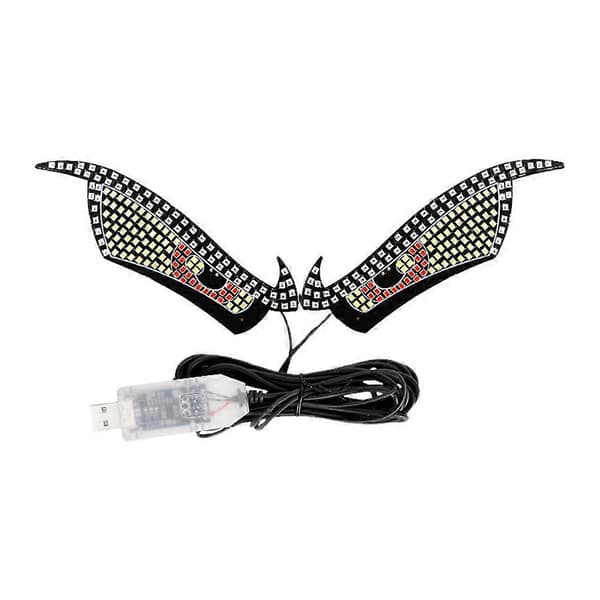 USB Bil LED Dekorationslys Djævleøje Modifikation Bilrude Flash A