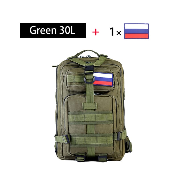 Taktisk ryggsäck Nylon Militär ryggsäck Vattentät Camping Jakt Fiske Vandringspack Green (30L)