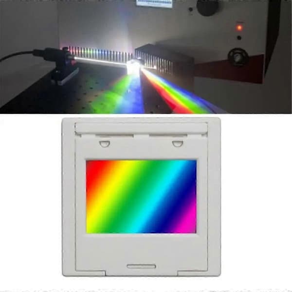 Transmissionsdiffraktionsgitter med ramlinjespektrofotometer Diffraktionsgitter Optiskt undervisningsexperiment B