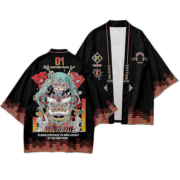 Uusi Trendi Uudet Pukumiehet Japanilainen Miku Cosplay Pukumiehet Prinsessa Miku Naiset/Miehet Neuletakki Ulkovaatteet Yläosa Haori Takki Yukata M C