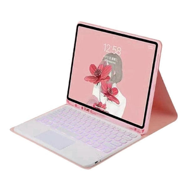Fodral för Tab A9 Skydd 11 Tum SM-X210 för Tab A9 Plus med Bluetooth Tangentbord Rosa