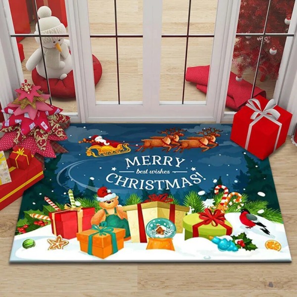 God Jul Jultomte Hem Entré Dekoration Matta Dörrmatta Halkfri Hall Sovrum Badrumsmatta Vardagsrumsmatta 1 100x160cm 39x63 inch