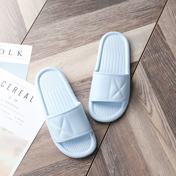 Sommar Dam Enfärgad Mjuk Sula Badrumstofflor Inomhus Halkfria Hemmaskor 038 Blue 44-45
