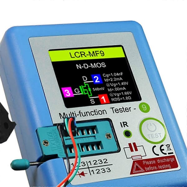 LCR-MF9 TFT LCD Display Multimeter Transistor Tester Diode Triode Kondensator Modstand Test Meter MO